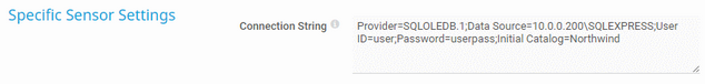 Specific Sensor Settings